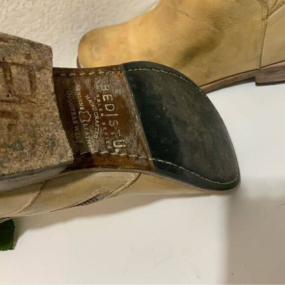 Bed Stu Womens Manchester Distressed Leather Tan Rustic boots sz 9 - Picture 11 of 16